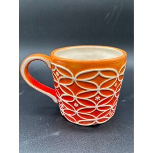 Starbucks  2009‎ Orange Ombre Mid Century Modern 14 oz. coffee mug